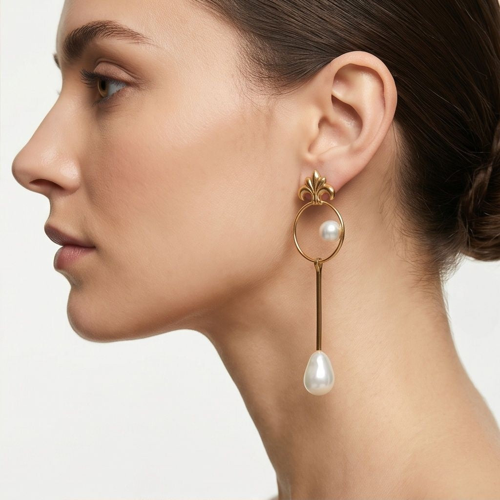 KD Atelier Aurelia Pearl Drop Earrings