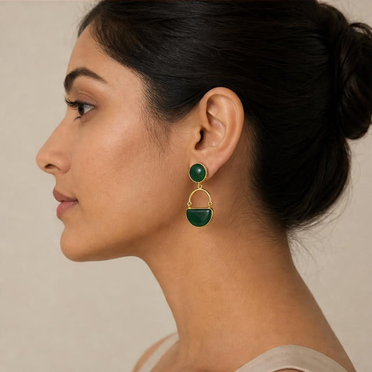 KD Atelier Crimson Arc Drops Earrings