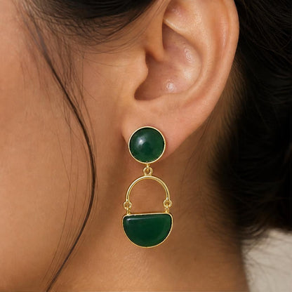 KD Atelier Crimson Arc Drops Earrings