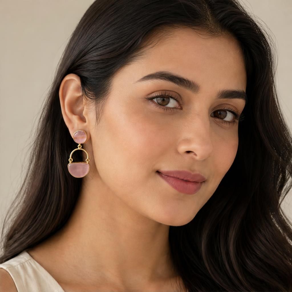 KD Atelier Crimson Arc Drops Earrings