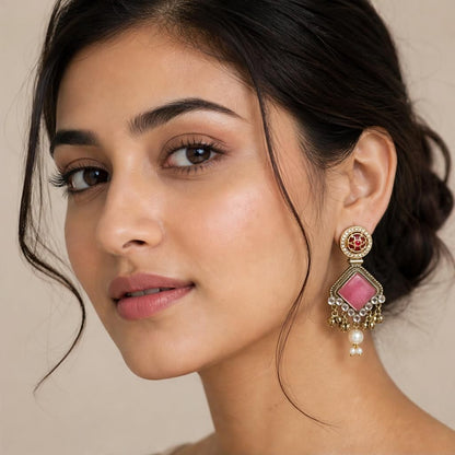 KD Atelier Gold Plated Kashmiri Style Earrings