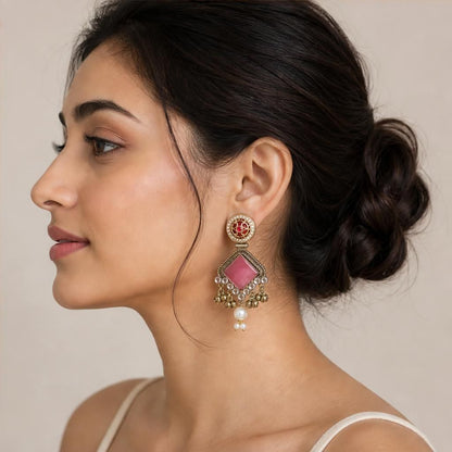 KD Atelier Gold Plated Kashmiri Style Earrings