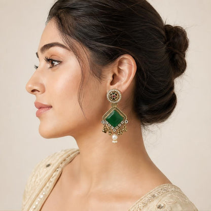 KD Atelier Gold Plated Kashmiri Style Earrings