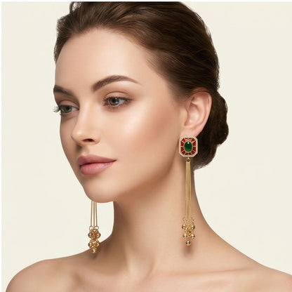 KD Atelier Royal Meenakari Ghungroo Earrings